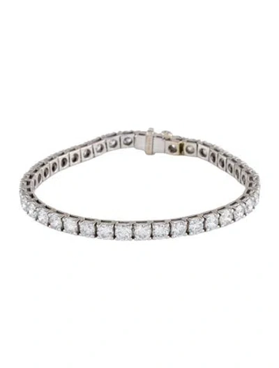 Pre-owned Bracelet 14k 9.60ctw Lab-grown Diamond Tennis , 6.5" In Multi