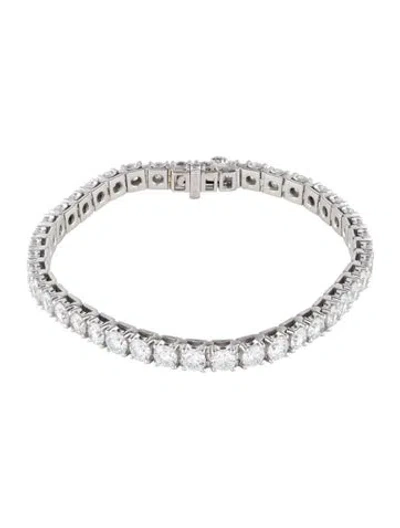Pre-owned Bracelet 14k 9.66ctw Lab-grown Diamond Tennis , 6.75" In Multi