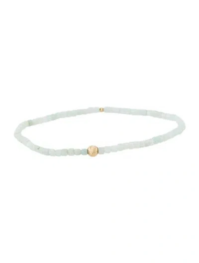 Pre-owned Bracelet 14k Amazonite Bead , 6.75" In Multi