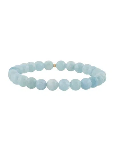 Pre-owned Bracelet 14k Aquamarine Bead , 6.25" In Multi