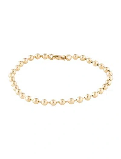 Pre-owned Bracelet 14k Ball Link , 7" In Multi