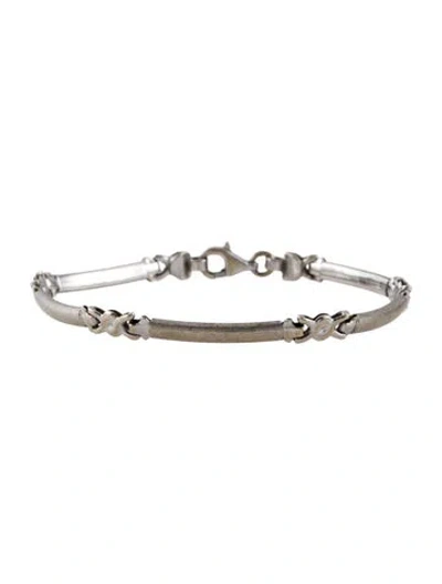 Pre-owned Bracelet 14k Bar Link , 6.5" In Multi
