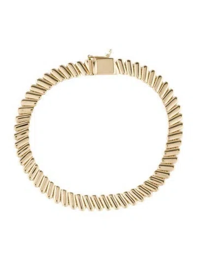 Pre-owned Bracelet 14k Bar Link , 7.25" In Multi