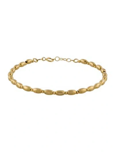 Pre-owned Bracelet 14k Bead Link , 6.75" In Multi