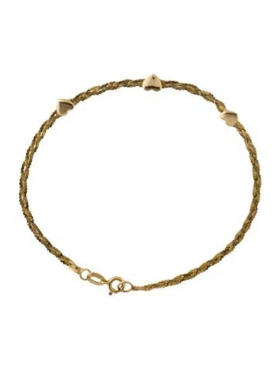 Pre-owned Bracelet 14k Braided Serpentine Chain , 6.75" In Multi
