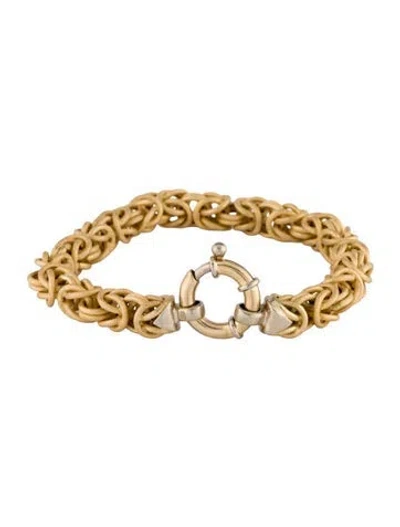 Pre-owned Bracelet 14k Byzantine Link , 6.5" In Multi