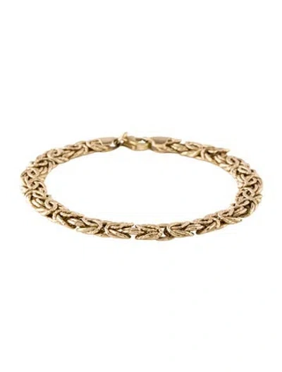 Pre-owned Bracelet 14k Byzantine Link , 7" In Multi