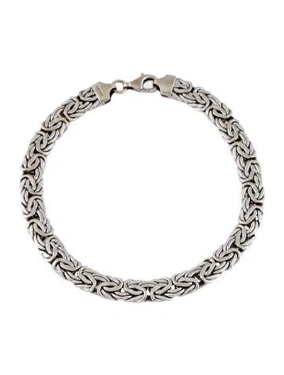 Pre-owned Bracelet 14k Byzantine Link , 8" In Multi