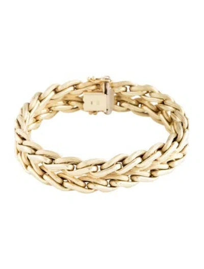 Pre-owned Bracelet 14k Chain Link , 6.5" In Multi