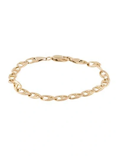 Pre-owned Bracelet 14k Chain Link , 7" In Multi