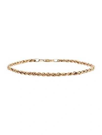 Pre-owned Bracelet 14k Chain Link , 8" In Multi