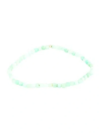 Pre-owned Bracelet 14k Chrysoprase Bead , 6.75" In Multi