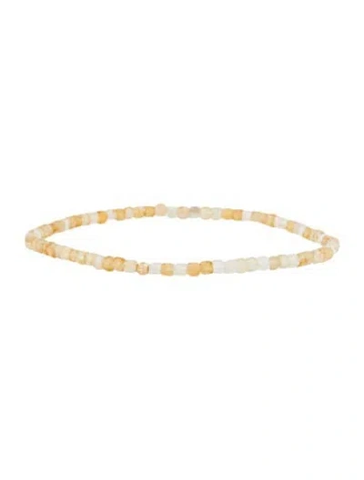 Pre-owned Bracelet 14k Citrine Bead , 6.75" In Multi
