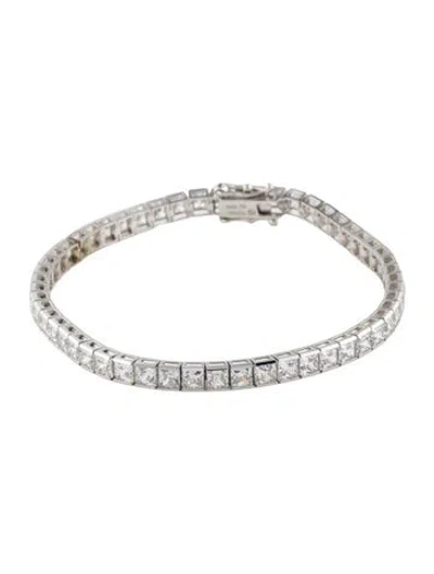 Pre-owned Bracelet 14k Cubic Zirconia Tennis , 7" In Multi
