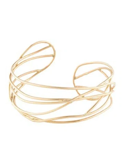 Pre-owned Bracelet 14k Cuff , 7" In Multi