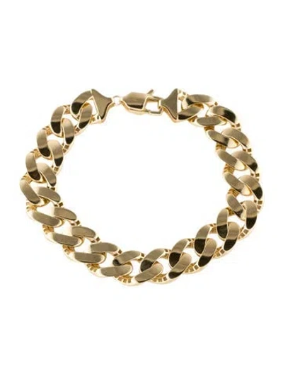 Pre-owned Bracelet 14k Curb Chain , 8" In Multi