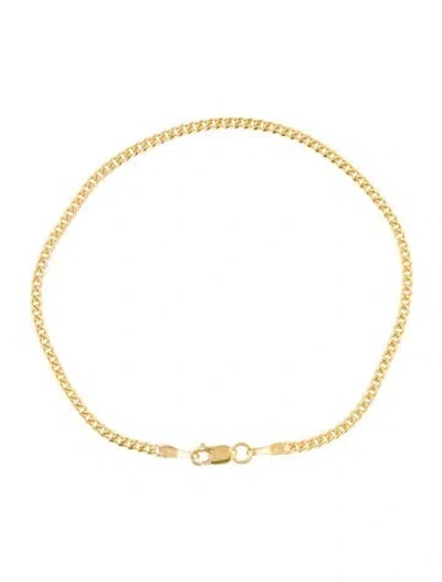 Pre-owned Bracelet 14k Curb Chain Link , 7.75" In Multi