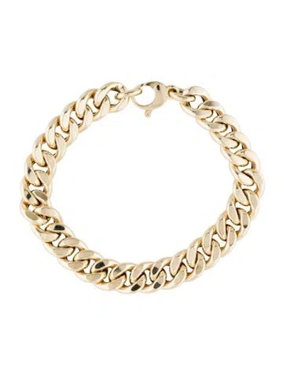 Pre-owned Bracelet 14k Curb Link , 7.75" In Multi