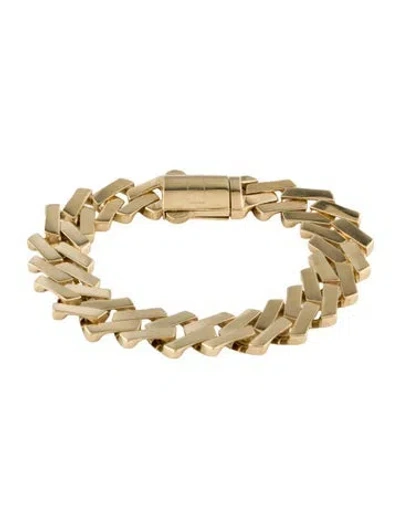 Pre-owned Bracelet 14k Diagonal Link , 6.5" In Multi