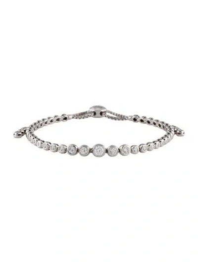 Pre-owned Bracelet 14k Diamond Adjustable Link , 9.5" In Multi