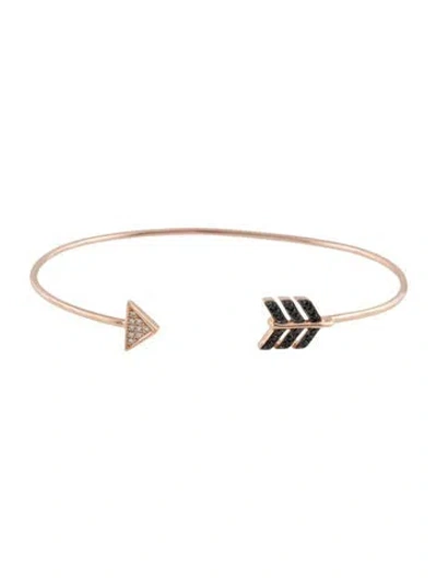 Pre-owned Bracelet 14k Diamond Arrow Cuff , 6.5" In Multi