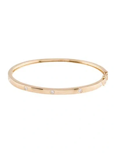 Pre-owned Bracelet 14k Diamond Bangle, 6.5" In Multi