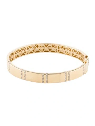 Pre-owned Bracelet 14k Diamond Bangle , 5.75" In Multi