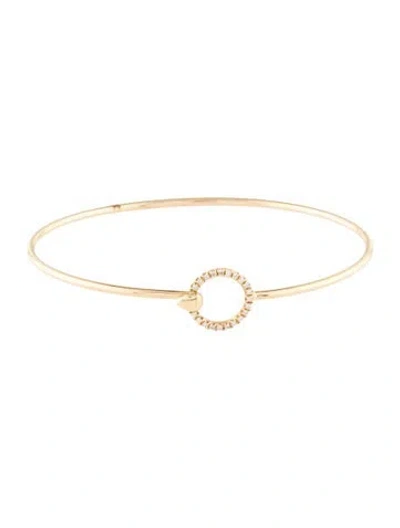 Pre-owned Bracelet 14k Diamond Bangle , 6" In Multi