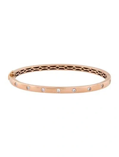 Pre-owned Bracelet 14k Diamond Bangle , 6.25" In Multi