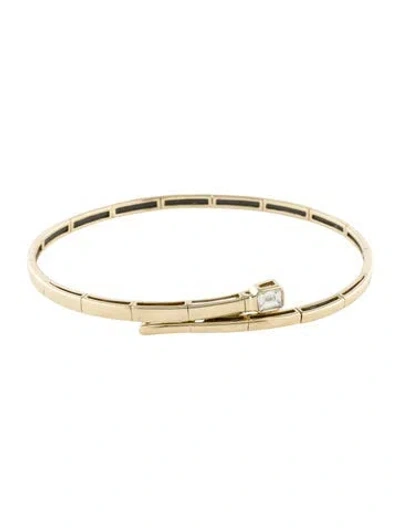 Pre-owned Bracelet 14k Diamond Bangle , 6.25" In Multi