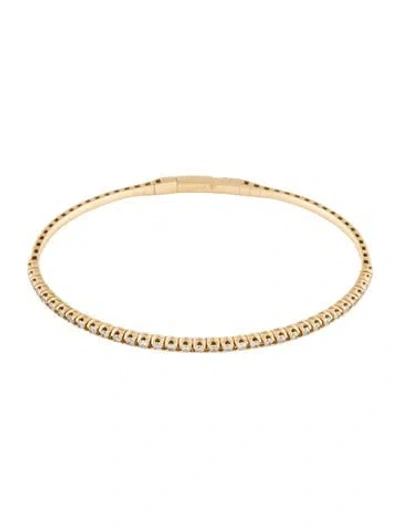 Pre-owned Bracelet 14k Diamond Bangle , 6.5" In Multi