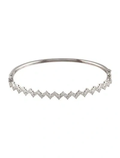 Pre-owned Bracelet 14k Diamond Bangle , 6.5" In Multi