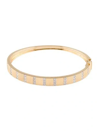 Pre-owned Bracelet 14k Diamond Bangle , 6.5" In Multi