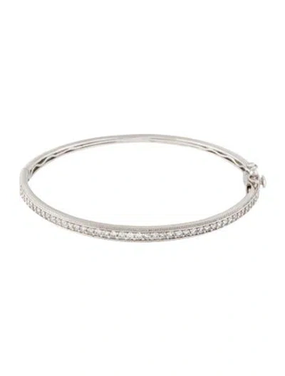 Pre-owned Bracelet 14k Diamond Bangle , 6.5" In Multi