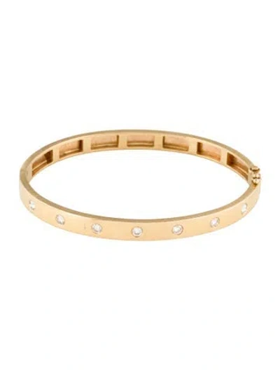 Pre-owned Bracelet 14k Diamond Bangle , 6.5" In Multi
