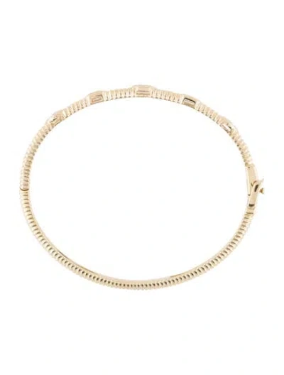 Pre-owned Bracelet 14k Diamond Bangle , 6.5" In Multi