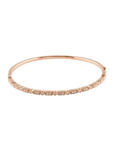 Pre-owned Bracelet 14k Diamond Bangle , 6.5" In Multi