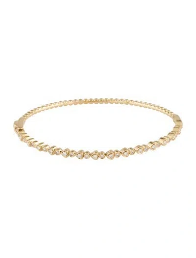 Pre-owned Bracelet 14k Diamond Bangle , 6.5" In Multi