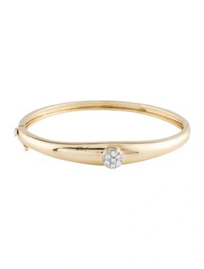 Pre-owned Bracelet 14k Diamond Bangle , 6.5" In Multi