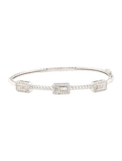 Pre-owned Bracelet 14k Diamond Bangle , 6.5" In Multi