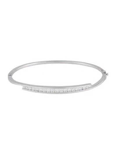 Pre-owned Bracelet 14k Diamond Bangle , 6.5" In Multi