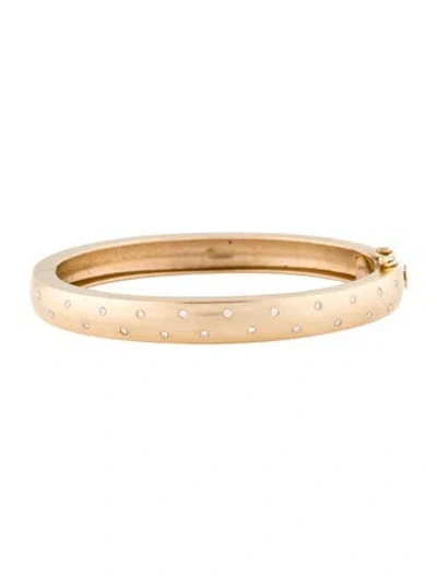 Pre-owned Bracelet 14k Diamond Bangle , 6.75" In Multi
