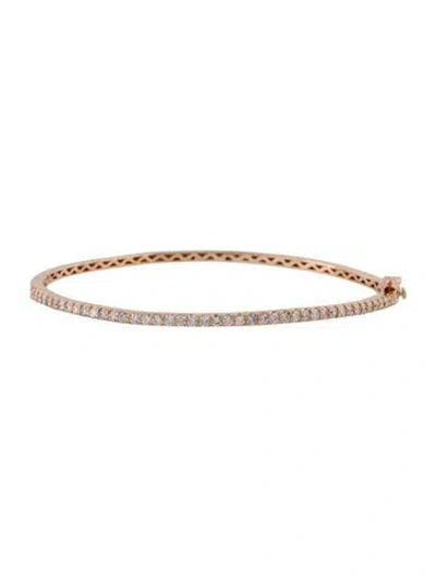 Pre-owned Bracelet 14k Diamond Bangle , 6.75" In Multi