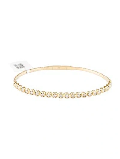 Pre-owned Bracelet 14k Diamond Bangle , 6.75" In Multi