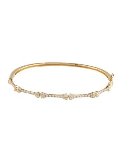 Pre-owned Bracelet 14k Diamond Bangle , 7" In Multi
