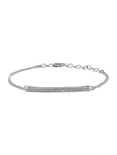 Pre-owned Bracelet 14k Diamond Bar Multistrand