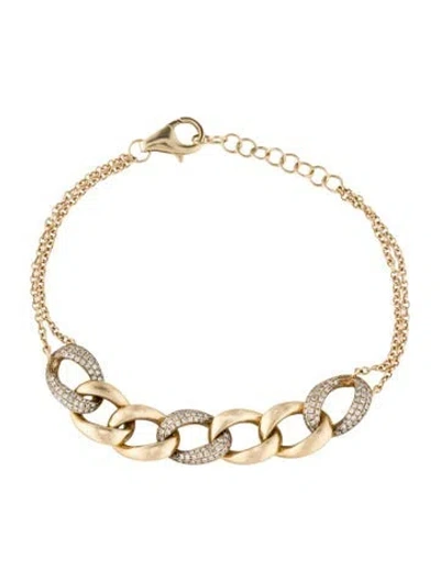 Pre-owned Bracelet 14k Diamond Chain , 6.75" In Multi