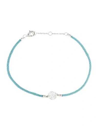 Pre-owned Bracelet 14k Diamond Cord Wrap  In Multi