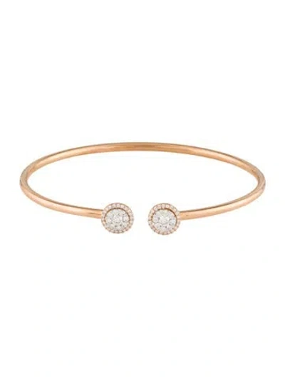 Pre-owned Bracelet 14k Diamond Cuff, 6.75" In Multi