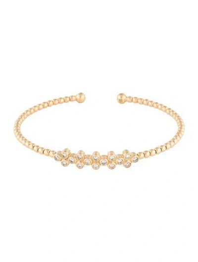 Pre-owned Bracelet 14k Diamond Cuff, 7" In Multi